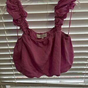 Endless Rose Mauve Ruffled Top
